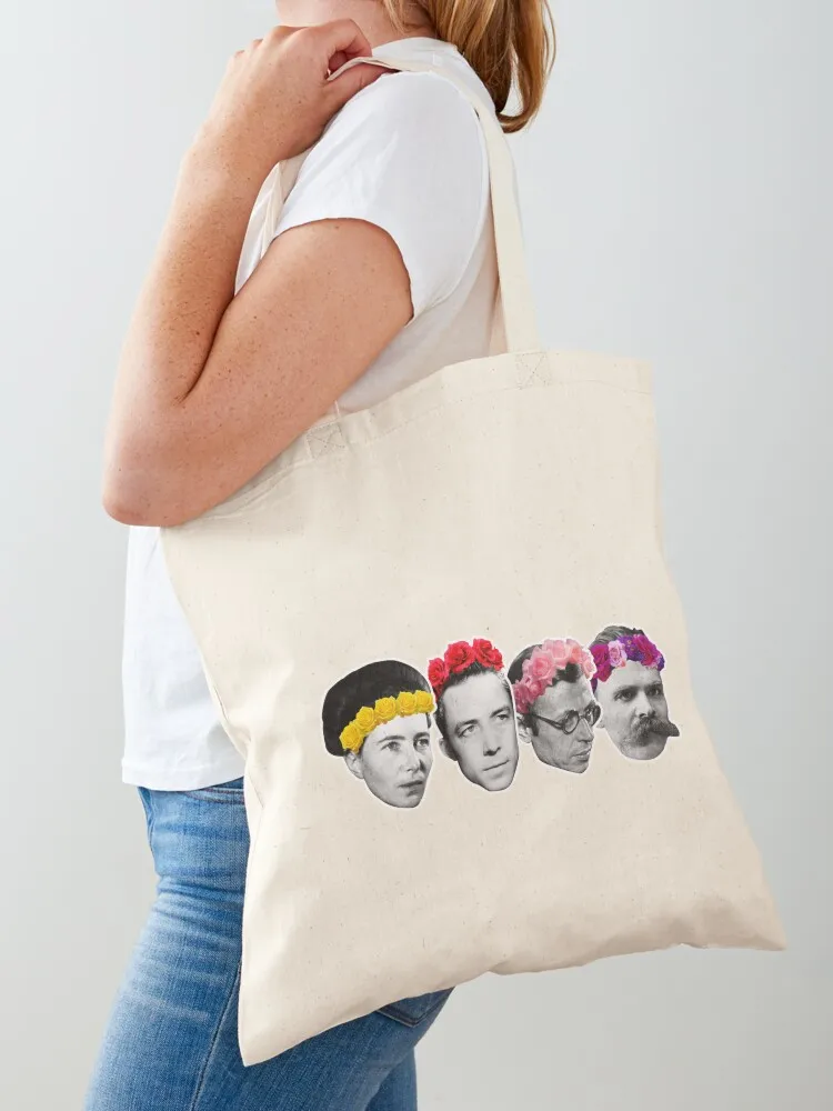 

Existentialists babes Tote Bag Custom bag canvas tote female bag large tote