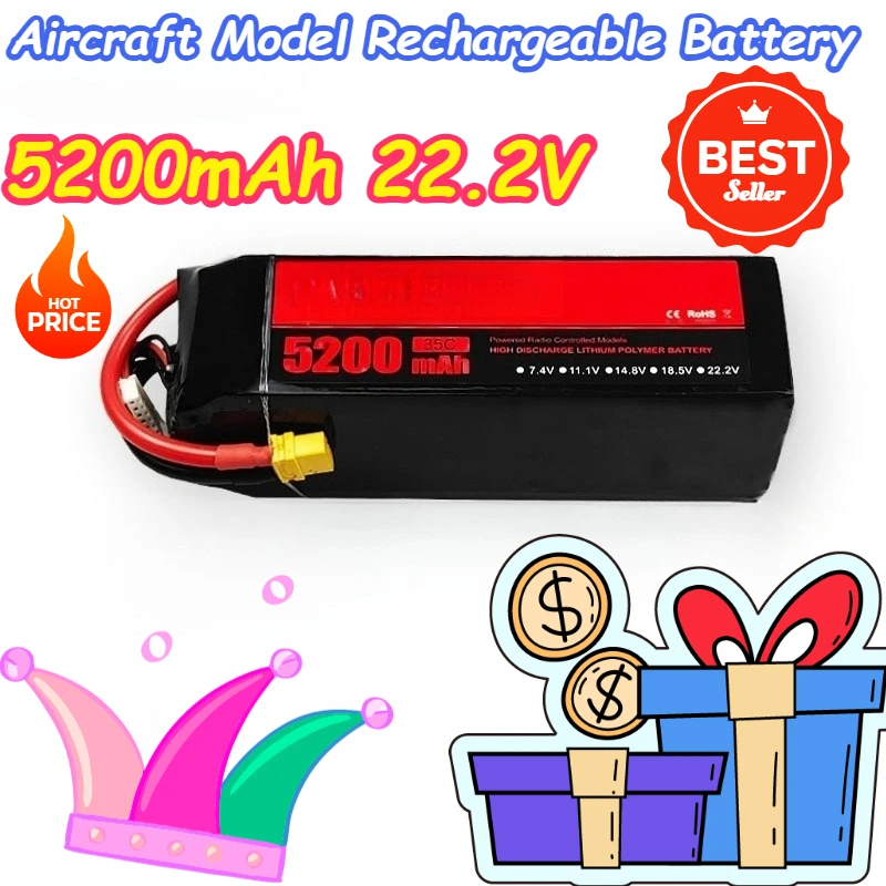 

Forv BT LIPO Special Battery 5200mah/6S/22.2V/35C/Aircraft Model Rechargeable Battery