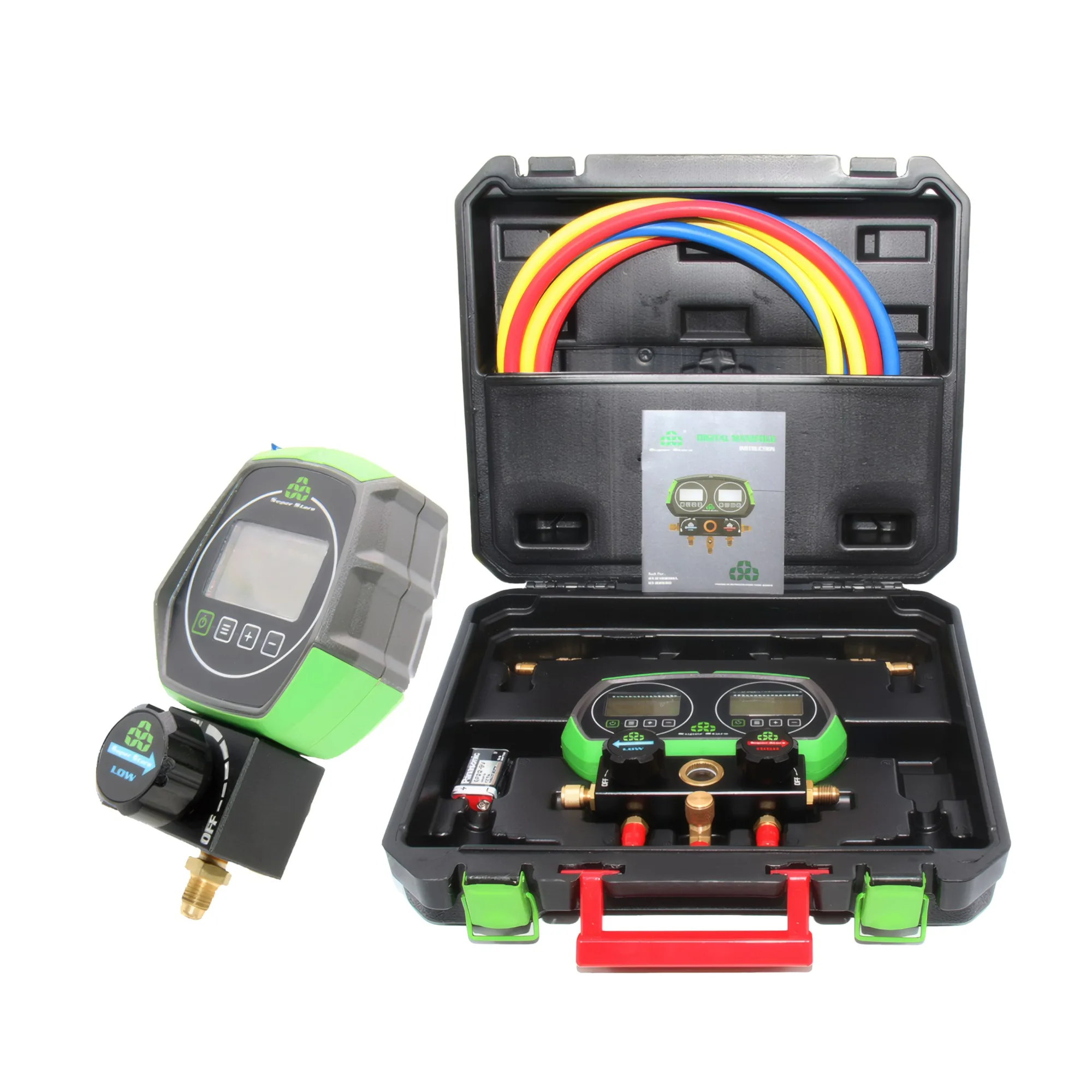 Ar condicionado fluoreto mesa dupla ST-B268D conjunto de refrigerante automóvel r134a ferramenta de enchimento líquido