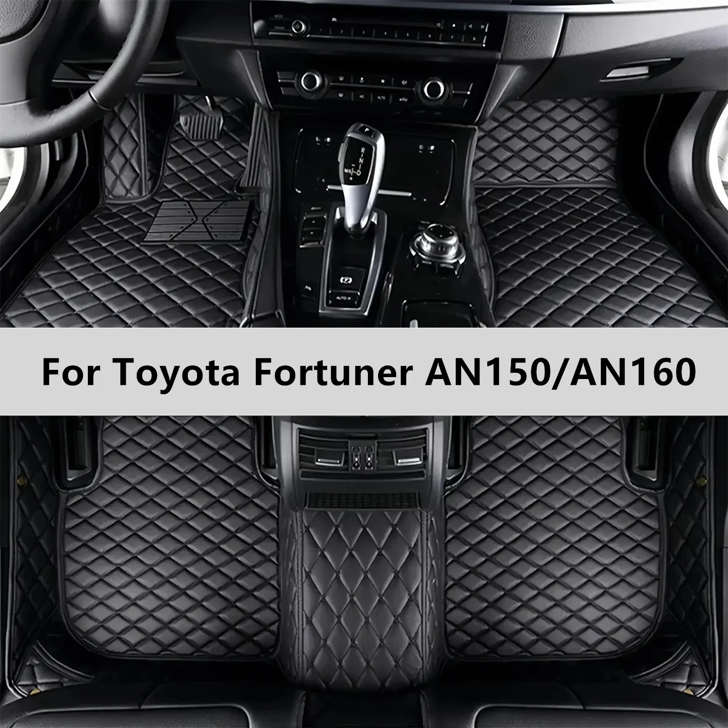 The Custom Car Floor Mats For Toyota Fortuner AN150/AN160 2015 2016 2017 2018 2019 2020 Floor Mat Car Mat Accessories Interior