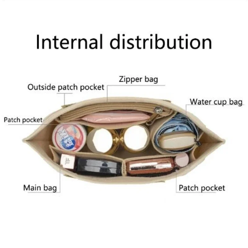 ورأى إدراج حقيبة يناسب Longchamp حقيبة يد بطانة حقيبة ورأى القماش حقيبة مستحضرات تجميل دعم السفر المحمولة إدراج محفظة المنظم