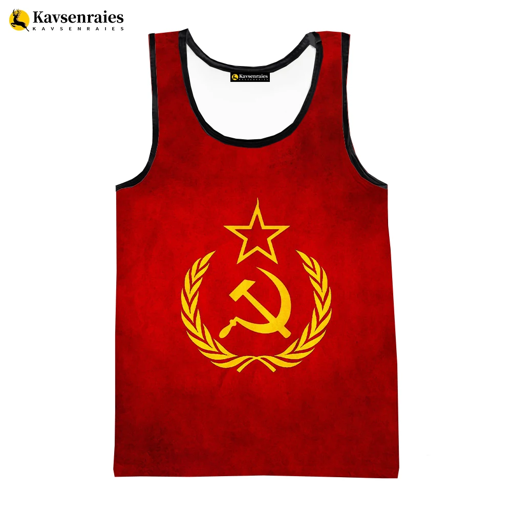 

Newest Fashion Print Russian Flag 3D Printed Tank Tops Men Vest Summer Casual Russian Flag Tank Tops Hip Hop Oversized Cool 2023