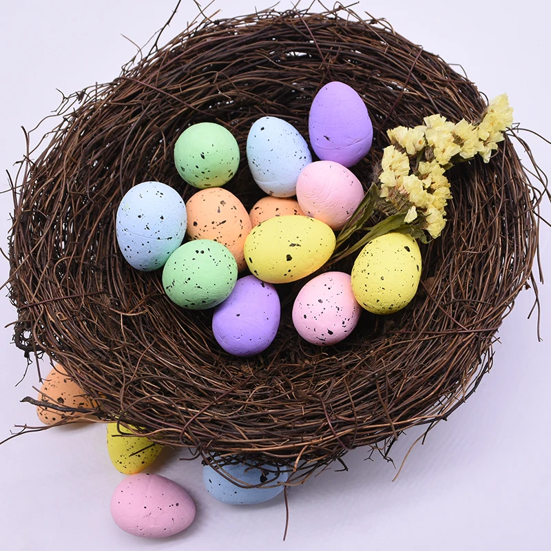 

20/50pcs Mini Easter Egg Bunny 2025 Easter Decorations Colorful Birds Egg Ornament Happy Easter Eggs Gifts For Home DIY Supplies