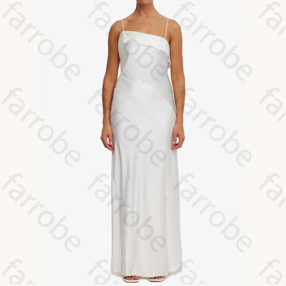 Элегантное атласное платье макси по индивидуальному заказу, вечерние платья трапециевидной формы, официальное изысканное платье высокого качества для выпускного вечера для женщин