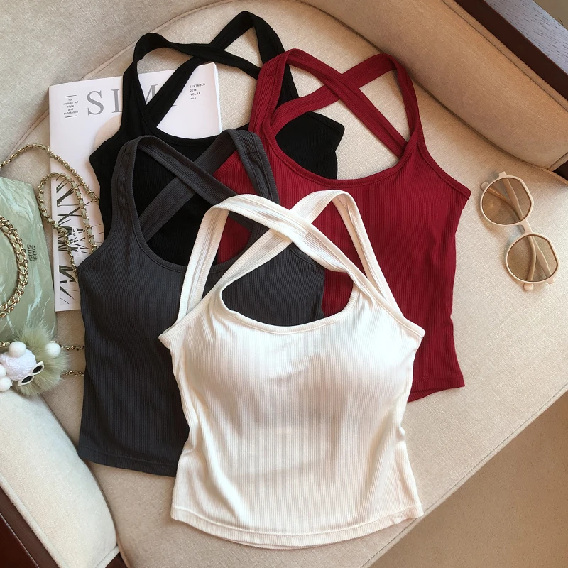 

Сексуальный женский топ с перекрестными бретелями, верхняя одежда, высокое качество, универсальный, маленький размер, от Guangzhou Thirteenth Factory