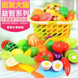 Children Pretend Role Play House Toy Cutting Fruit Simulation Plastic Vegetables Food Kitchen Baby Kids Educational Toys