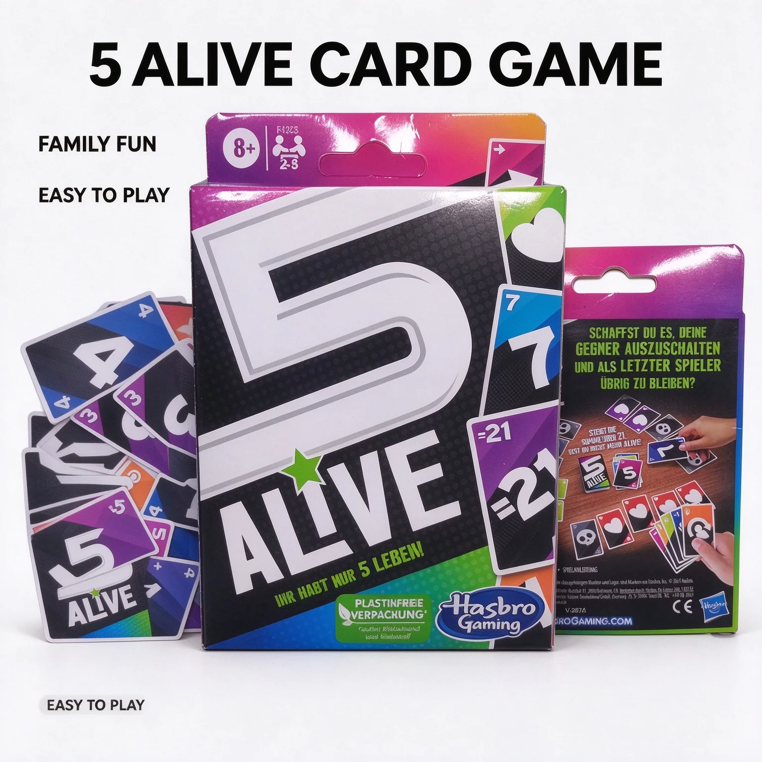 Strategy Board Game - Hasbro 5 Alive Kartenspiel, interaktives Familien-