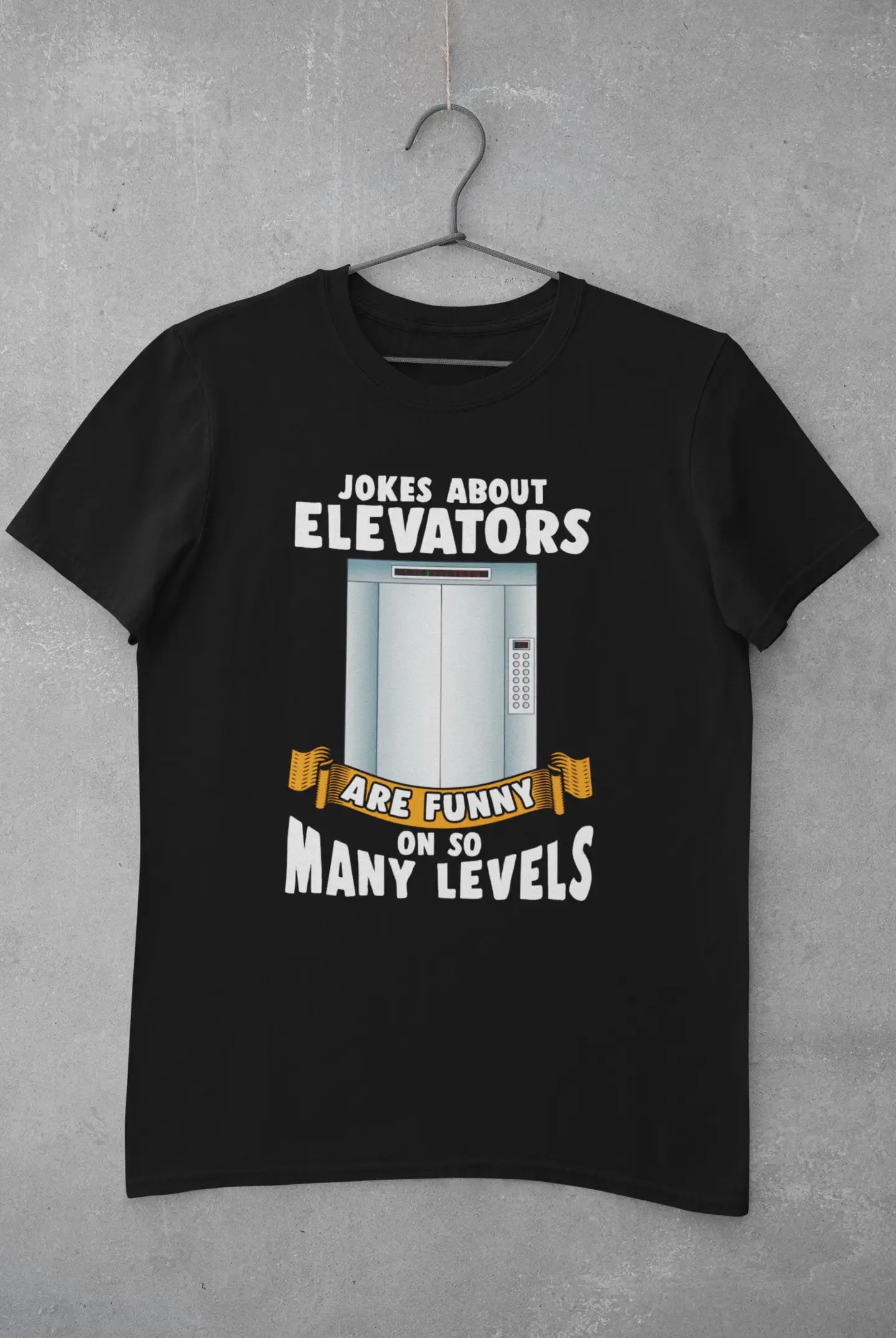 Elevator Lover T Shirt Lift Mechanic Maintenance Worker Tech Jokes