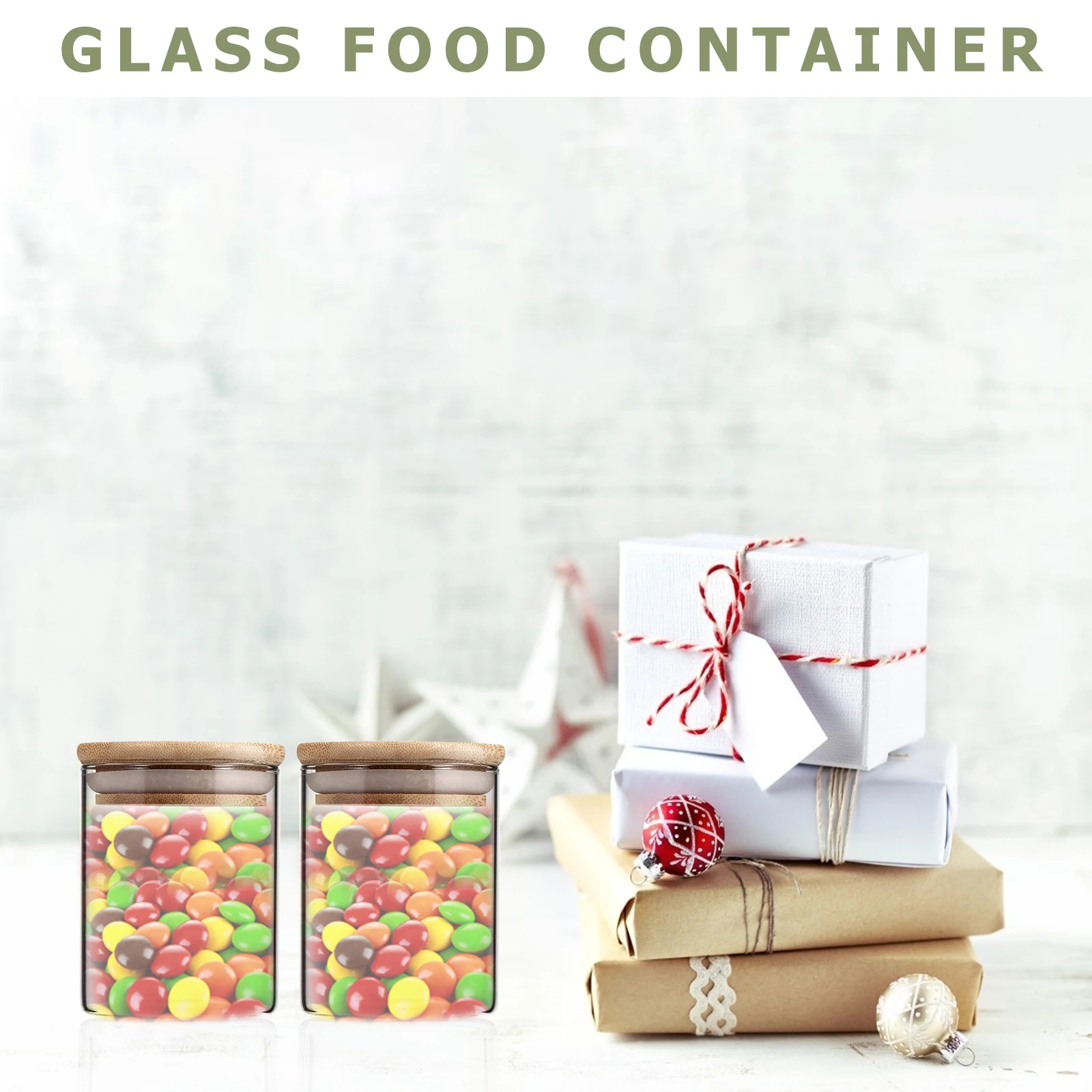 

4Pcs Glass Sealed Canisters Airtight Kitchen Food Storage Jars Clear Containers for Coffee Tea Snacks Glass Tea Jars