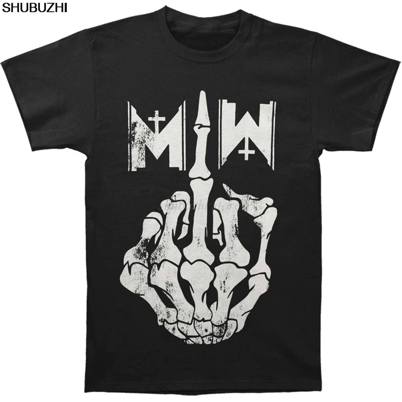 New Summer Cool Fashion Harajuku Tee Shirt Motionless In White Men's Middle Finger T-Shirt Size cotton sbz110