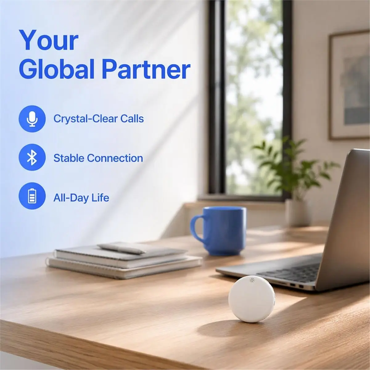 Wearable AI Language Translator Device, Real Time Voice Translation Assistant, Smart Translator for Travel, Business