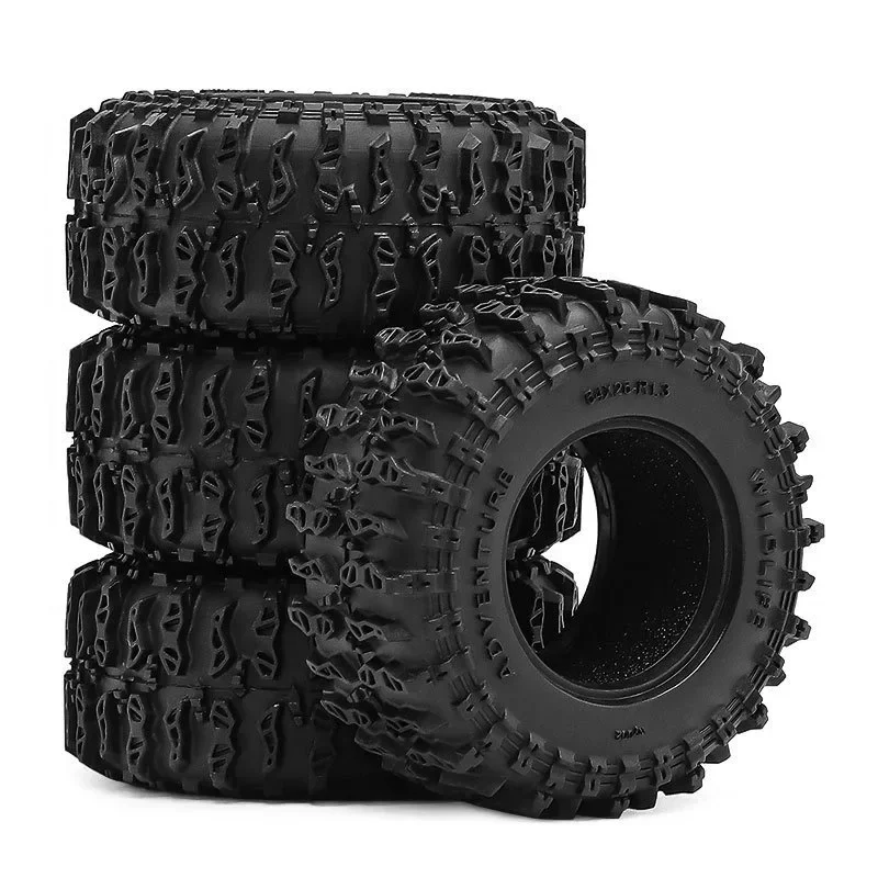 

4pcs 1.3 in Wheels Soft Sticky Rubber Tires for 1/18 SCX24 TRX4M RC Crawler Car,RC 1.3" Wheels Rubber Tires Fetal Skin