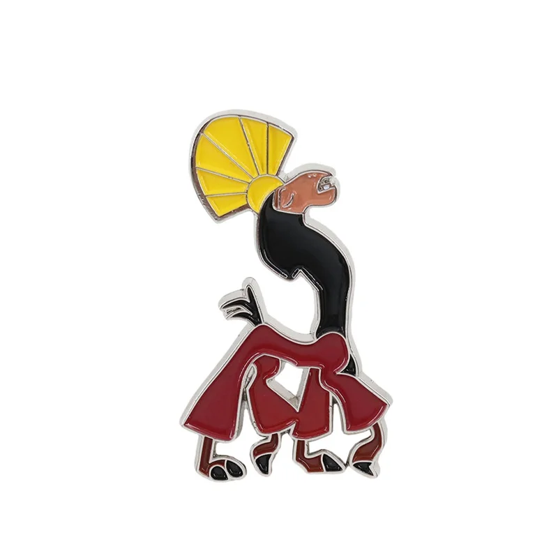 Kuzco-broche de Metal con forma de caballo, mula parlante, Animal bonito, ropa para niños, bolsos, accesorios