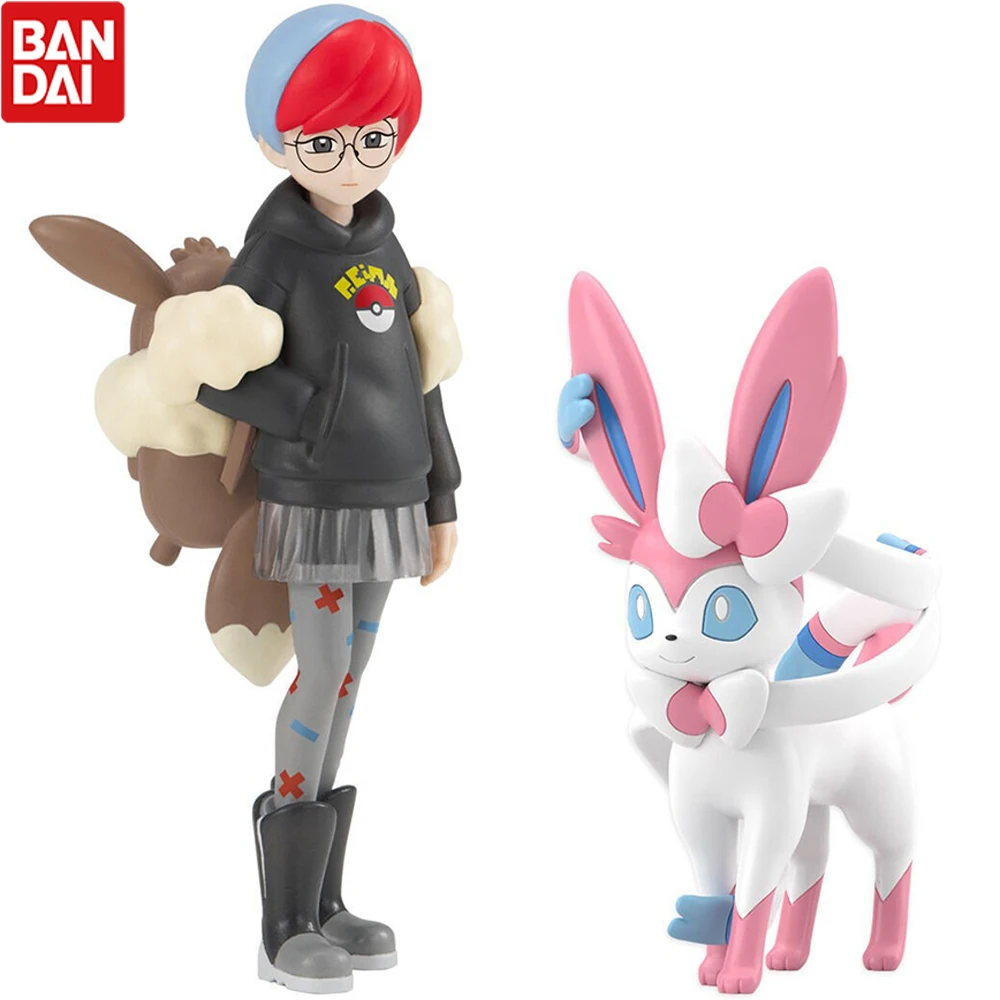 

BANDAI Pokemon Scale World Sylveon Botan Nymphia Kawaii Doll Collectible Anime Figure Model Toy Gift