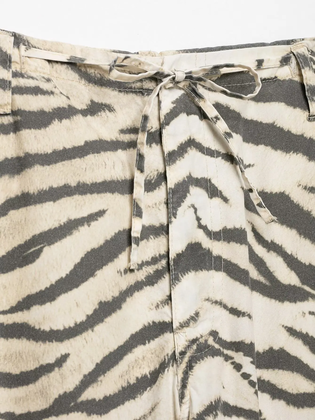 TFAFXY Vintage Casual Chic Damen Lange Hosen mit Tiermuster und Schleife – Modische Hosen für Sommer, Herbst und Urlaub 2026 – Detail 5