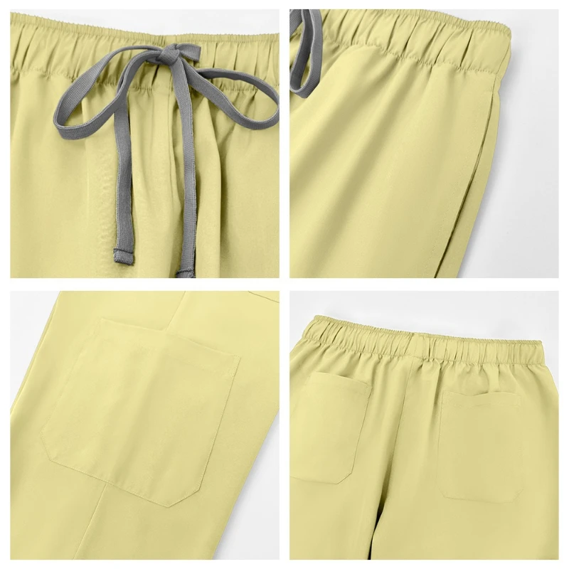 Bequeme und atmungsaktive Unisex-Krankenschwesteruniformen, separates Set für Ärzte und Krankenschwestern in Schönheitshastanien. Handwaschbare Peelings