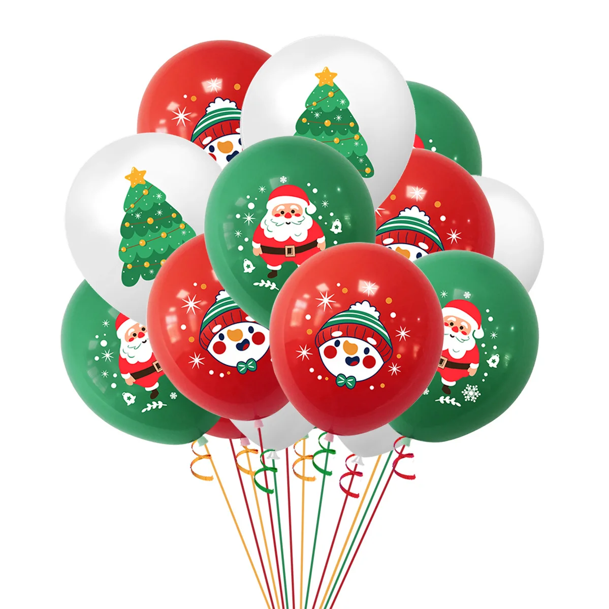 10pcs 12inch Happy New Year Merry Christmas Decoration Latex Balloons Xmas 2025 New Year Navidad Party Decor Air Helium Balls