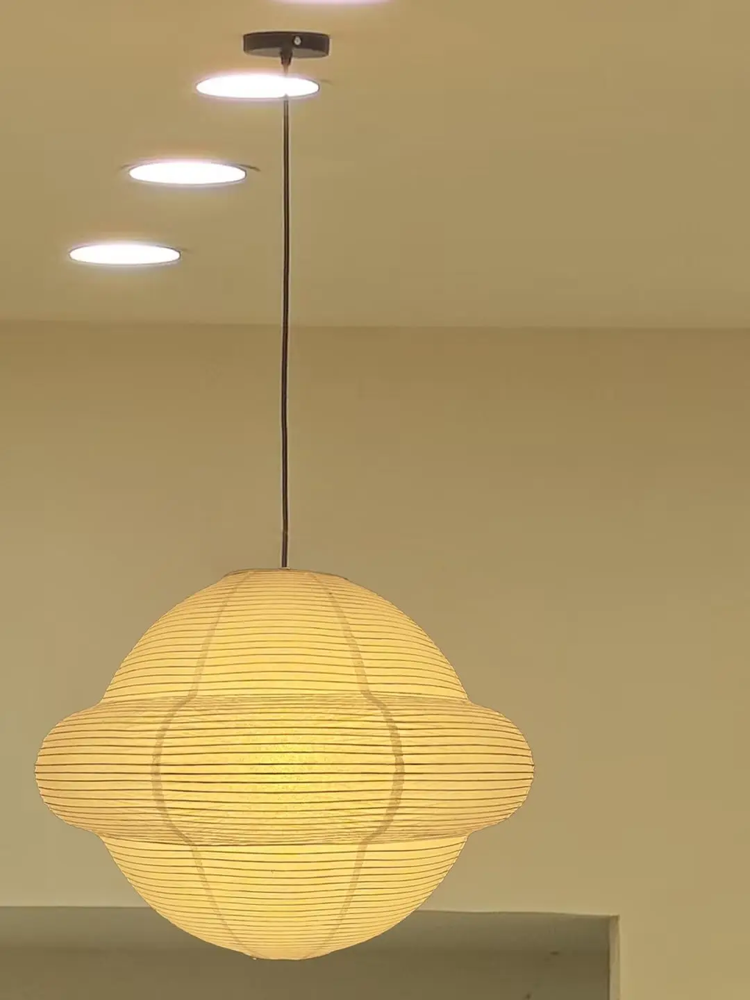 

Paper Lamp Shade, White Foldable Paper Lantern Pendant Light Shade, Ceiling lanterns for Bedroom,Apartment (19.69inches/