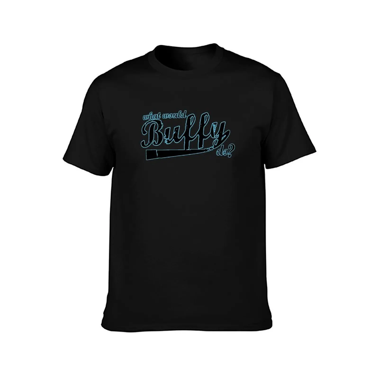 What Would Buffy Do? T-Shirt, Summer Casual Cotton Tee, Oversized Streetwear Tops, Vintage Graphic Print, Loose Fit Short Sleeve
