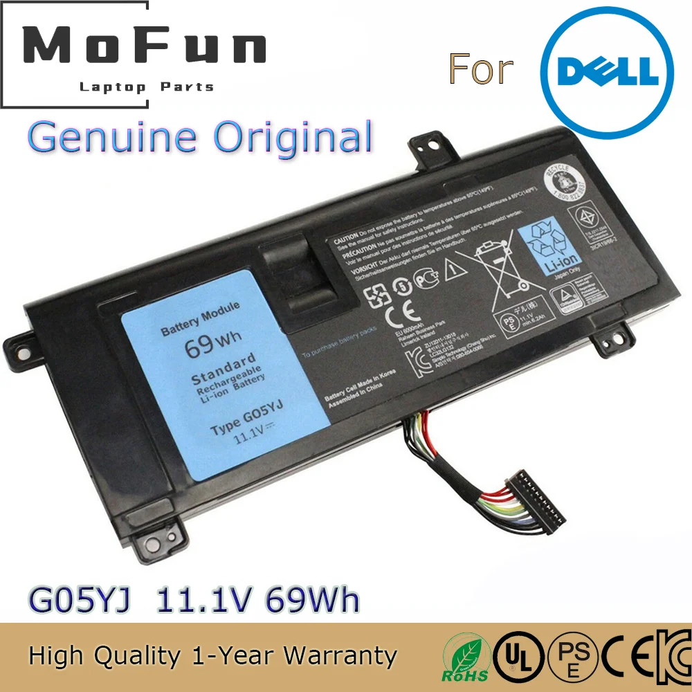 Brand New Original G05YJ 11.1V 69Wh Laptop Battery for Dell 14 A14 M14X R3 R4 GO5YJ Y3PN0 8X70T