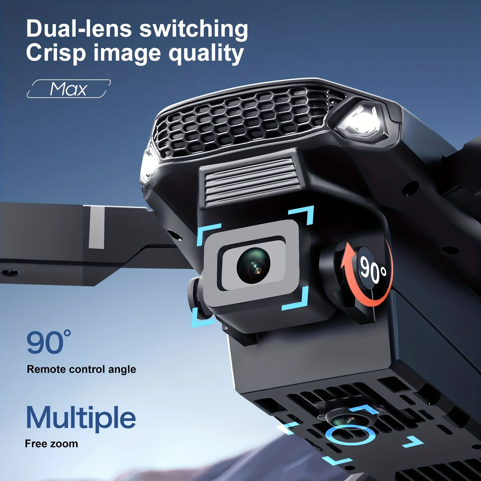 The 2026 Upgraded E88PRO MAX Foldable Drone Features Dual Cameras, Extra Batteries, an 8K Screen for Remote Control, and One-click Return-to-home Functionality. Suitable for Beginners, It's an Ideal Independence Day or Holiday Gift. view 6