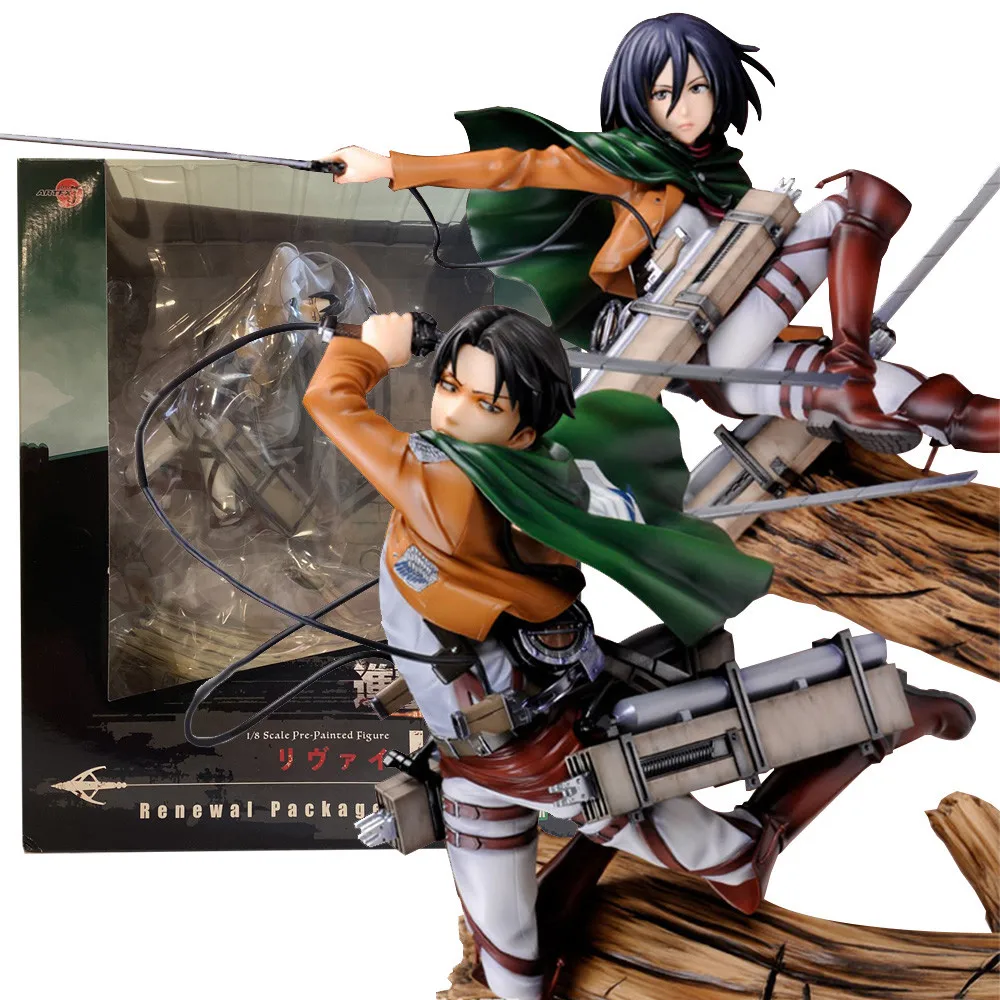 25CM Anime Figure Attack on Titan Rival Ackerman Levi Ackerman Action Figure PVC Figurine Manga Series Model Toy Collection