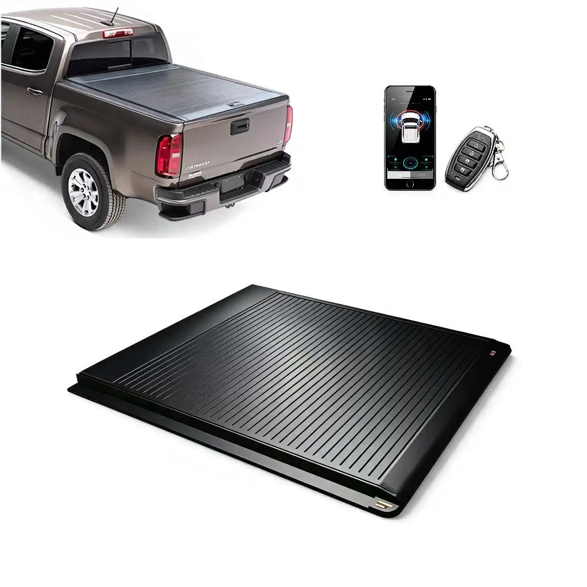 Semi Automatic Retractable Tonneau Cover High Strength Alloy Cover For Chevrolet Silverado 6.4ft Long Bed Pickup