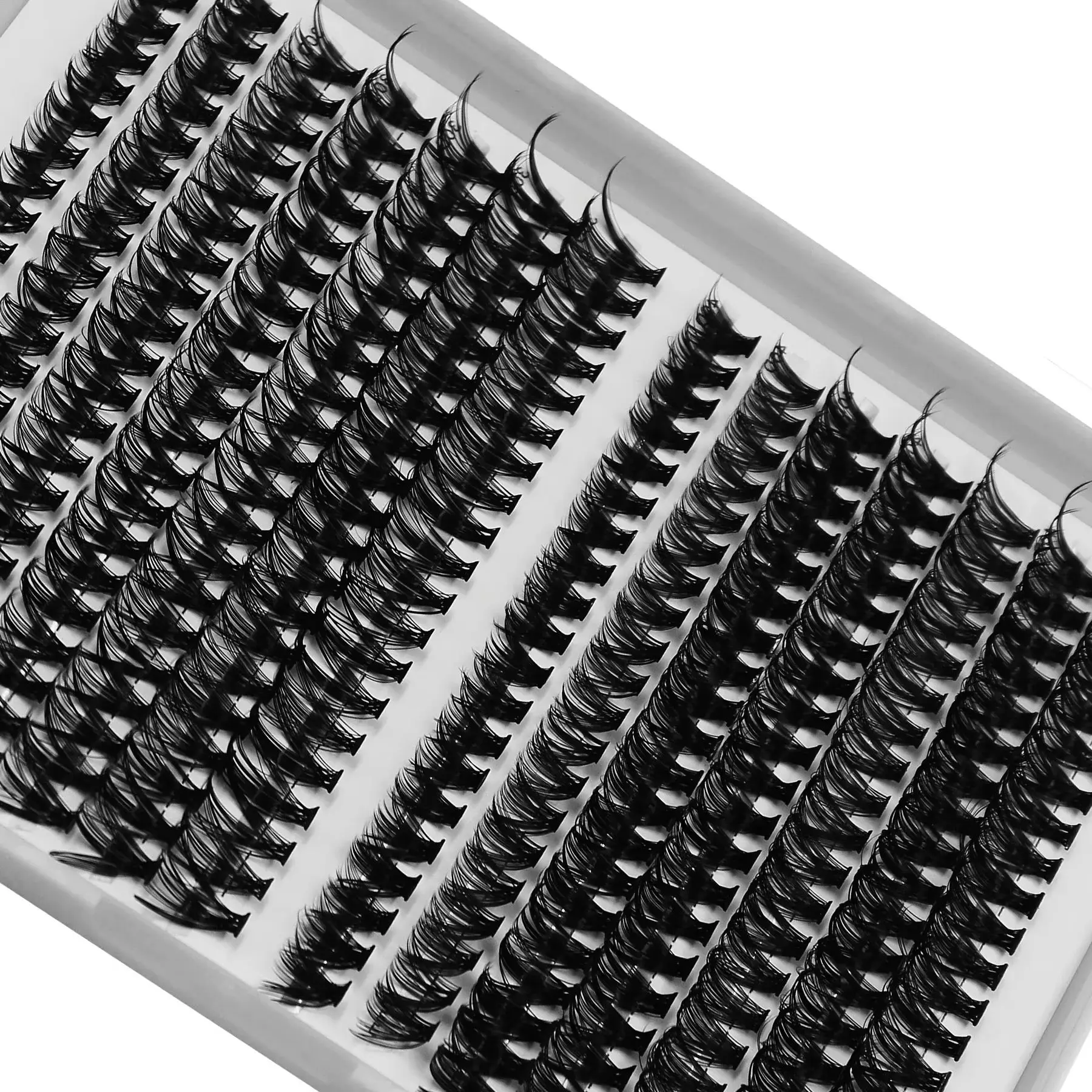 280 Stück 30D/40D Wispy Cluster Künstliche Wimpern Wiederverwendbare DIY Wimpernverlängerung Einzelwimpern 9-15mm Gemischte Längen für Augen-Make-up