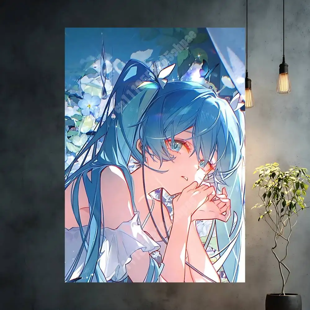 Virtual Singer Girl M-i-k-u Aesthetic Poster Gallery Prints Home Wall Art HD Vibrant Collection