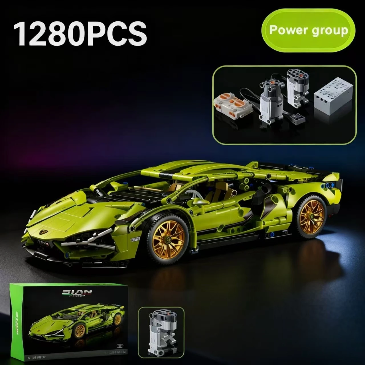 

Mechanical Racing Sport Car Building Blocks (1280PCS) - Supercar Brick Puzzle Gift for Kids Adults