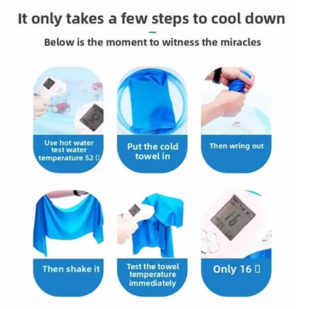 Portable Breathable Cooling Towel Ultra Soft Quick Drying Ice Wipes Sunstroke Prevention Lightweight Bath Beach Towel Summer