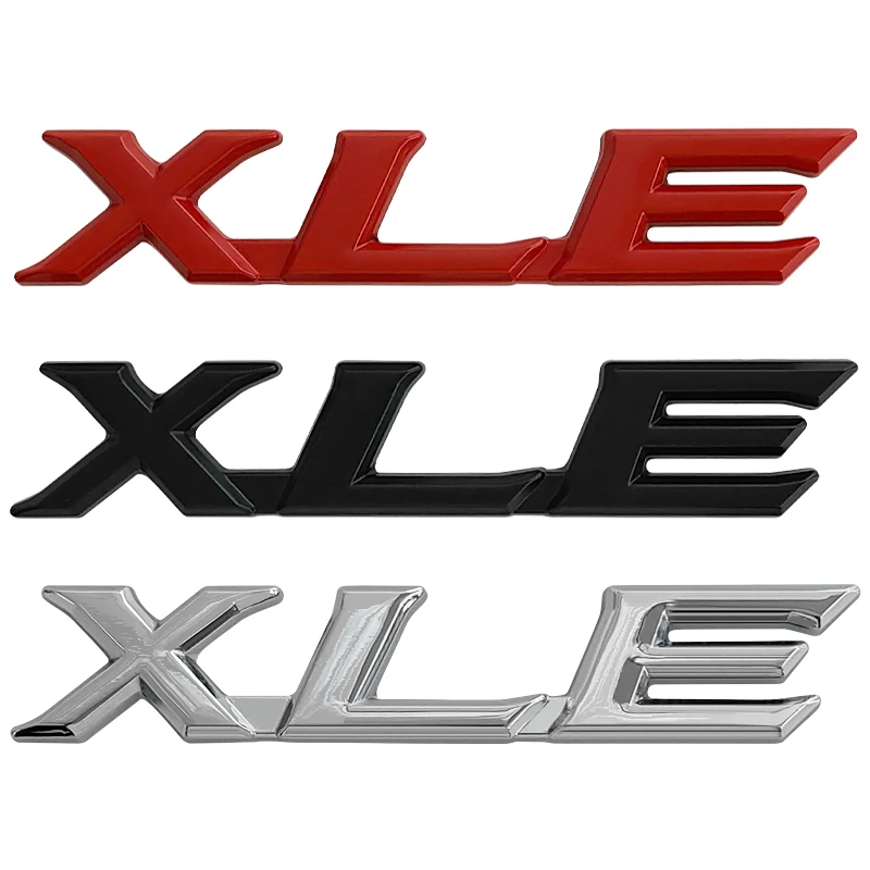 

3d Metal Logo XLE Emblem Letters Car Trunk Badge For RAV4 Premium Avalon Highlander Corolla Camry XLE Sticker Accessories
