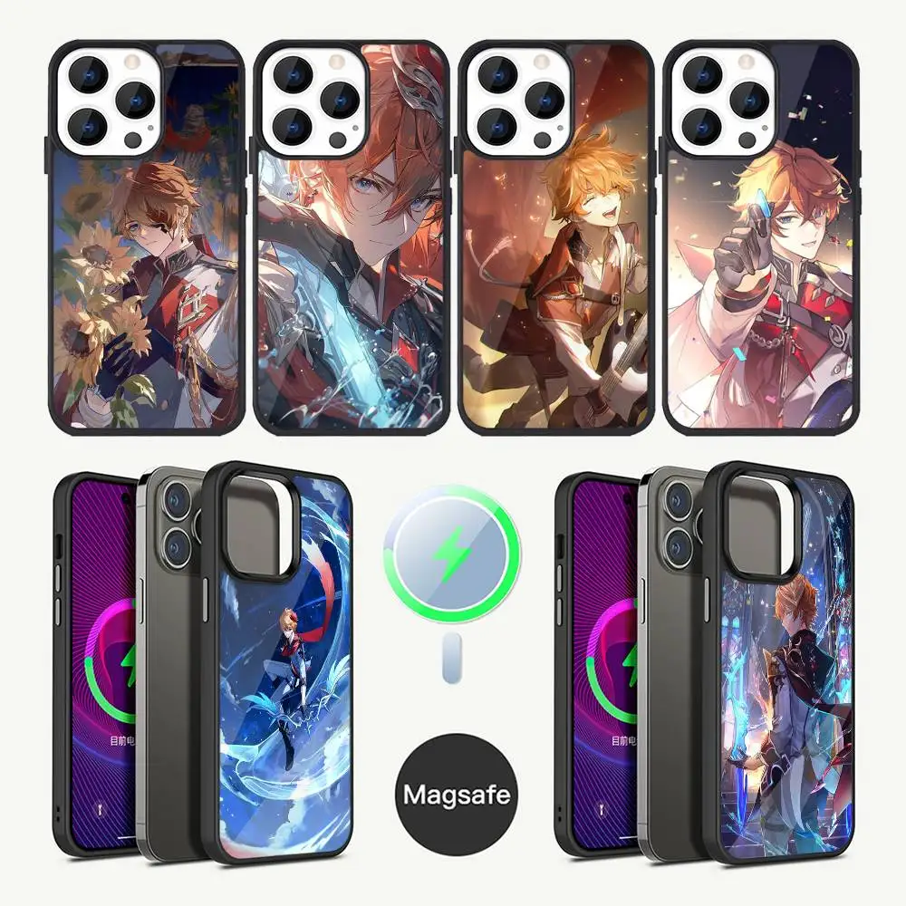 

Game Genshin Impact Tartaglia Phone Case For iPhone 16,15,14,13,12,11,Plus,Pro,Max Mini Magsafe Magnetic Wireless Charging