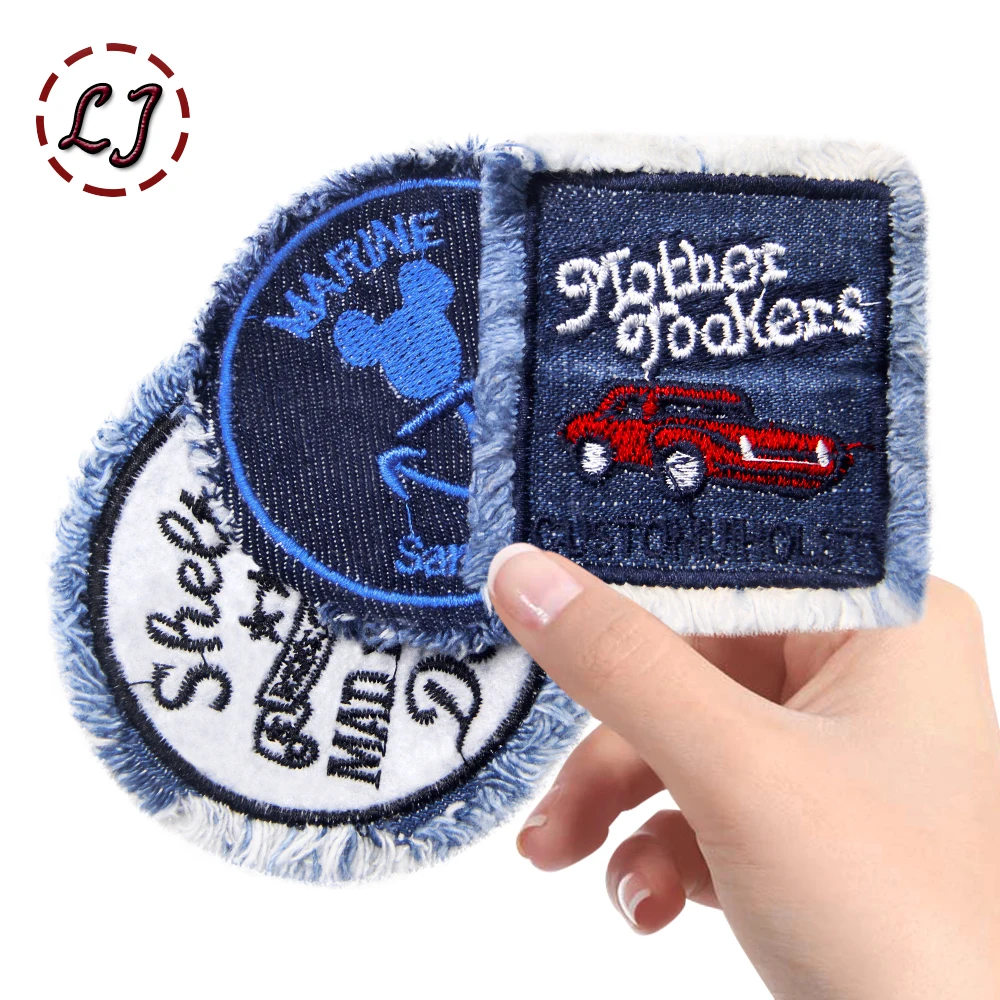 New Fine Jeans Embroidered Patches For Clothing Sew On Appliques Number Punk Hip Hop Lipstickers  DIY Handmade Clothes Accessory