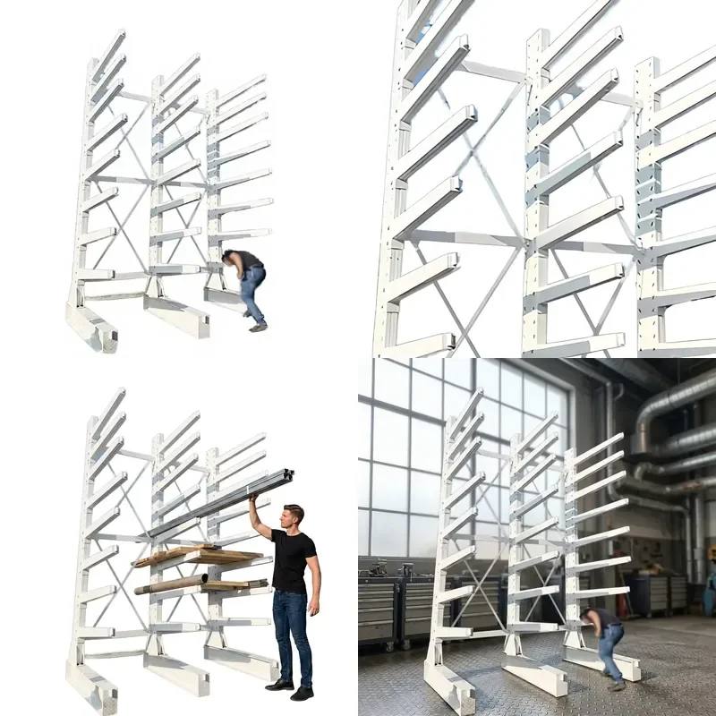 for  Heavy Duty Aluminum Cantilever Racking System Storage Shelves  Garage Warehouse Industrial Organization Rack