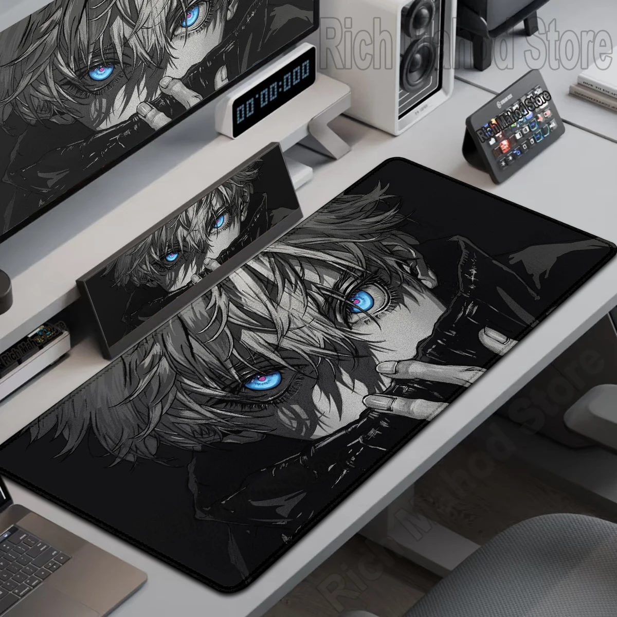 

Black White Anime Jujutsu Kaisen Large Mouse Pad Ryomen Sukuna Mousepad XXL Gaming Computer Mat Extended Deskmat Pc Accessories