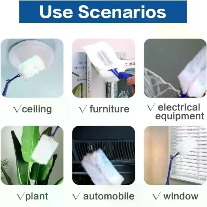 Single-Sided 360 ° Electrostatic Dust Duster Is Used For Large-Scale Cleaning Of Dust, Spider Webs, And Disposable Dust Collecto