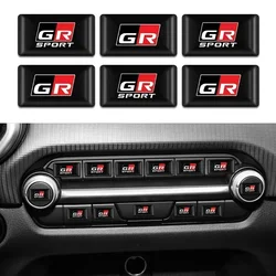 10Pcs 3D Epoxy Car Interior Stickers Decorative Accessories For Toyota GR Gazoo Racing Supra Corolla Parts Sport 86 Yaris Grmn