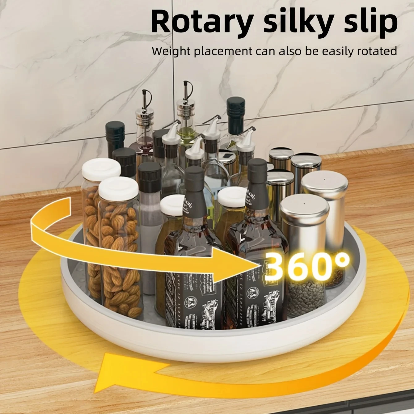 Multifunctional Kitchen Turntable Spice Storage Rack