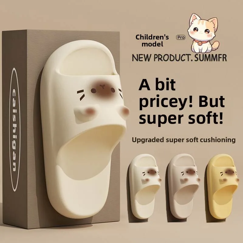 

Очаровательные детские нескользящие тапочки для ванной, домашняя обувь для девочек, летние новые стильные милые сандалии для всей семьи