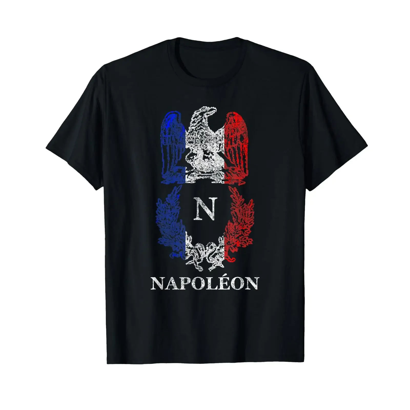 Napoleon Bonaparte Eagle Emblem Insignia French Flag T Shirt black s vintage Washed streetwear designer clothes fashion