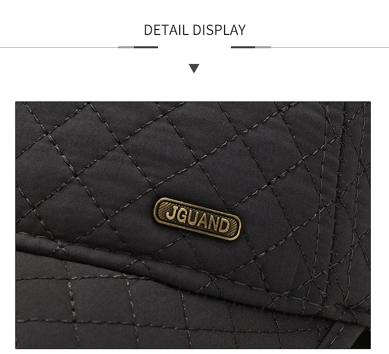 Winter Dicker Baseball Kappe Für Männer Mit Ohrenklappen Warm Halten Baumwolle Snapback Kappe Männlichen Vater Hut Ohr Schutz Casquette – Detail 10