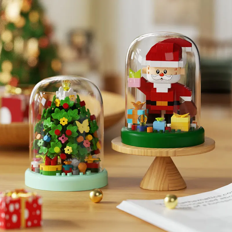

christmas village MOC Building Blocks Toys Sets mini blocks construction set DIY Bricks Toys for Kids girl Gifts Home Decoration