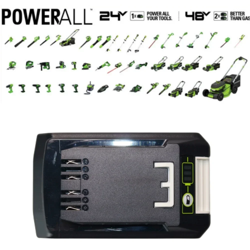 For Greenworks 24V 8.0Ah Lithium Battery for Greenworks 24V Tools MO24B410 MO48L4211 HT24B210 21342