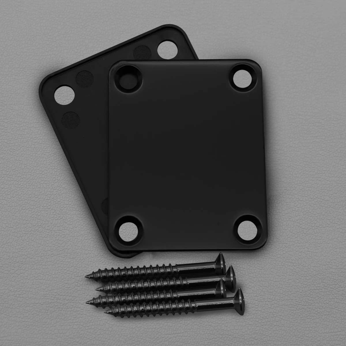 FLEOR 1PCS TL Guitar Neck Plate Neck Joint Board with Screws Electric Guitar Parts, Chrome/Black