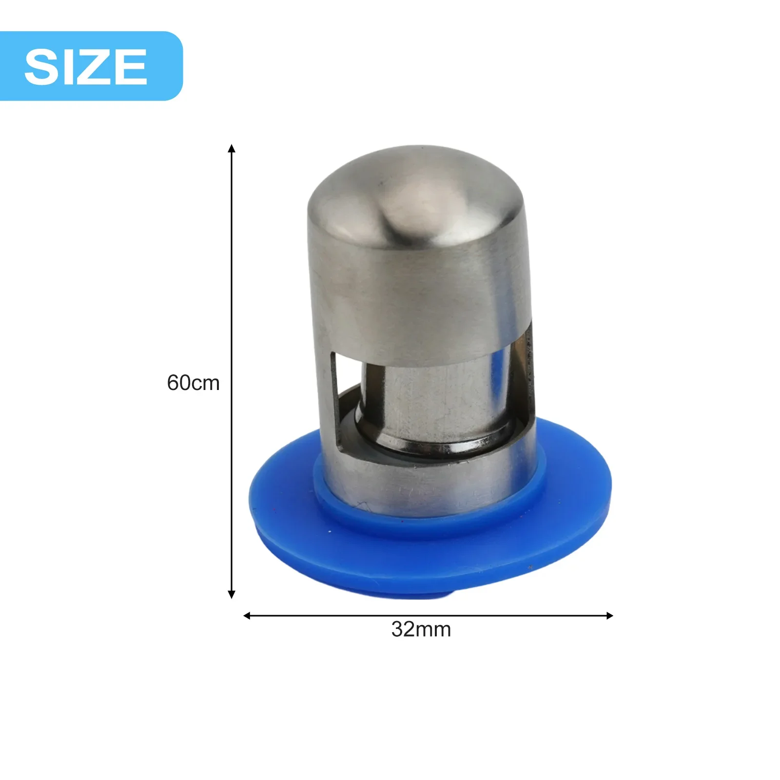 Floor Drain Core with Deodorant Cover and Backflow Preventer 32MM Stainless Steel Filter for Effective Drainage