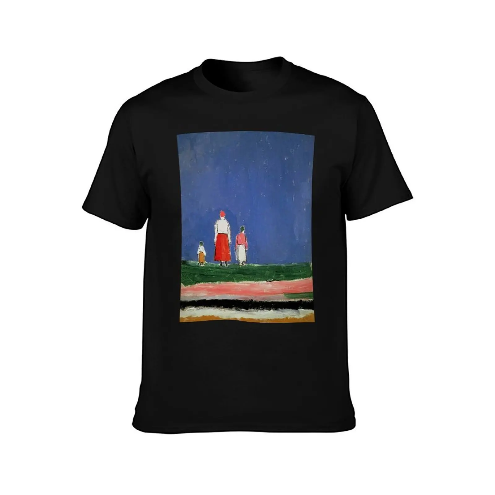HD - Three figures by Kazimir Severinovich Malevich 1928 High Definition T-Shirt Casual Work Wear T-Shirt
