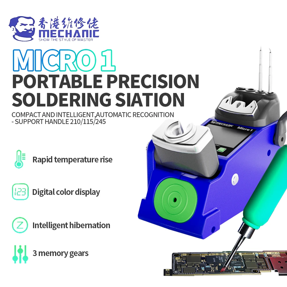 

MECHANIC MICRO 1 Portable Precision Soldering Station Supports 210/115/245 Handles for Motherboard Chip Welding Repair Tools