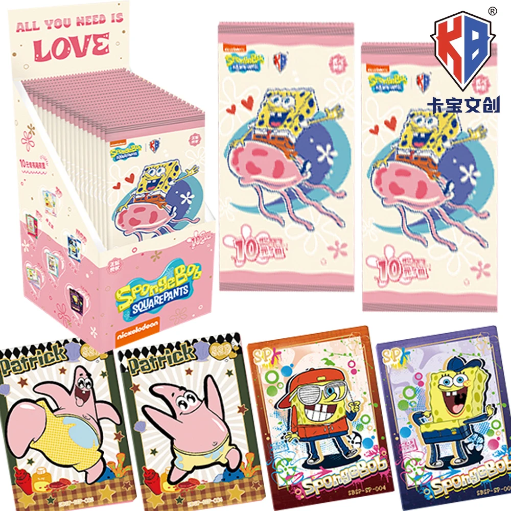 

Подлинные коллекционные карты Kabao SpongeBob SquarePants, забавные анимированные фигурки, пляжный морской бриз, замечательное время, карты Polaroid, подарки