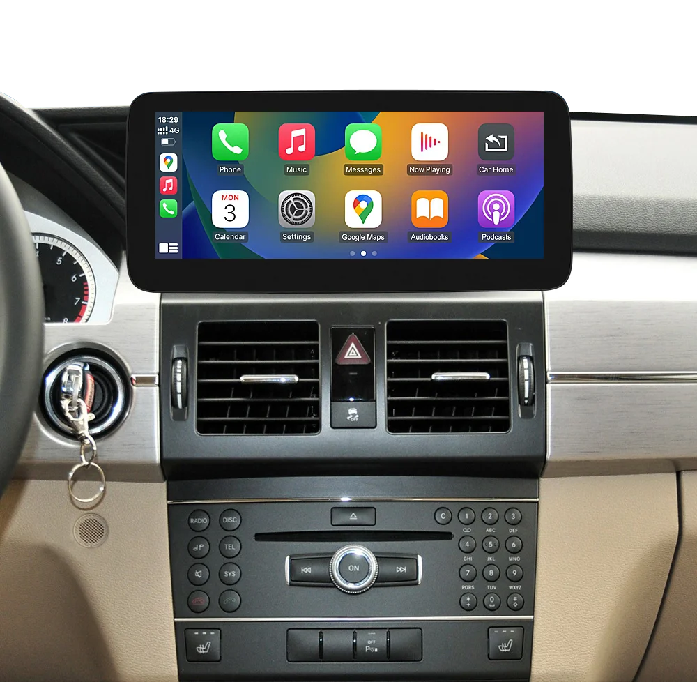 10.25 inch Linux Car stereo CarPlay FOR Mercedes-Benz GLK Class X204 2008-2015 Car GPS navi multimedia player touch screen unit